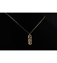 Kişiye Özel 925 Ayar Gümüş Şık Çift Harf Kolye (Gold)
