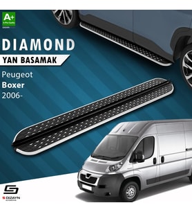 S-Dizayn Peugeot Boxer 3 Orta Şase Diamond Krom Yan Basamak 253 Cm 2006 Üzeri A+ Kalite