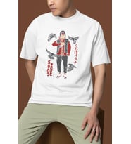 Tasarım Uchiha Itachi Baskılı Unisex Oversize Naruto Anime Dizi Karakter Tişört