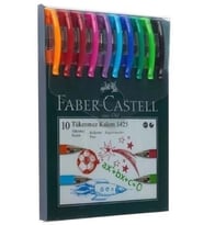 Faber Castell 1425 Renkli Tükenmez Kalem Seti 10Lu