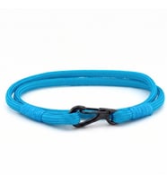 MAVİ PARACORD METAL KANCA İKİ SIRA SARMA ERKEK BİLEKLİK M011N