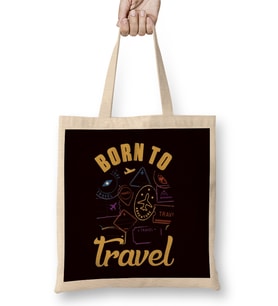 Born Travel Blogger Traveler Blogging Wanderlust Traveling Bez Çanta Uzun Saplı