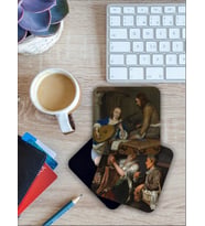 Johannes Vermeer Sanatı Temalı  Ahşap Bardak Altlığı Ahşap Baskılı Altlık 6'lı set (9 x9CM)