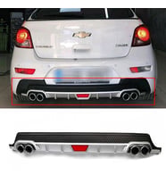 Chevrolet Cruze HB Gri Difüzör Difizör Yuvarlak Egzoz Görünüm Kulaklı Tip 2008 - 2015