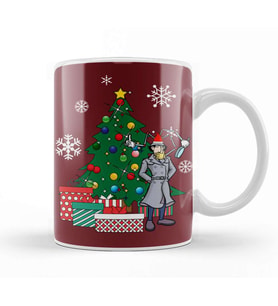 Inspector Gadget Around The Christmas Tree Kupa Bardak Porselen