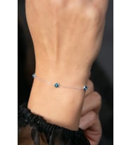 Elika Silver Kadın Nazarlı 925 Ayar Gümüş Bileklik (STD)