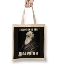Charles Darwin Deal With It Evolution Science Bez Çanta Uzun Saplı