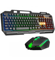HYTECH Hytech HKM-X86 QUIN Siyah Usb Gökkuşağı Zemin Aydınlatmalı Gaming Oyuncu Klavye + Mouse Set