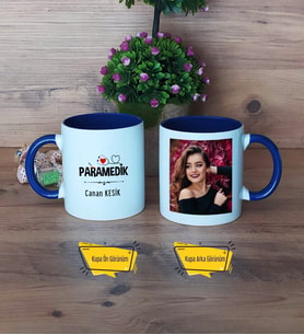 Paramedik Kupa Bardak Lacivert Fotoğraflı Paramedikler Günü Tıp Bayramı Hediyesi
