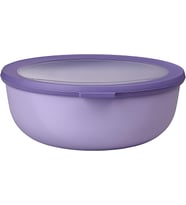 Multi Bowl Cirqula Round - Kapaklı Saklama Kabı - Buzdolabı için Hava Geçirmez Saklama Kutusu Olarak Uygundur, Mikrodalga Fırın ve Saklama Kabı Olarak - 2250 ml - Nordic Lilac