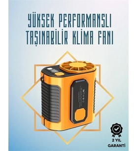 Yüksek Hızlı Mini Klima Fan – 11 m/s Rüzgar Gücü, 100 Hız Ayarı