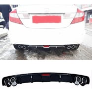 Honda Civic Fb7 Siyah Difüzör 4 Krom Egzoz Görünümlü Difizör Arka Ek Body Kit