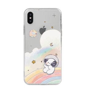 Iphone Xsmax Uyumlu Sevimli Köpek Desenli Şeffaf Telefon Kılıfı