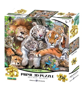 Prime 3D - Vahşi Kediler 150 Parça Puzzle 10872