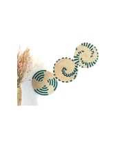 Phoenix Hasır Duvar Süsü_ 3'lü set_ 30 cm _turkuaz