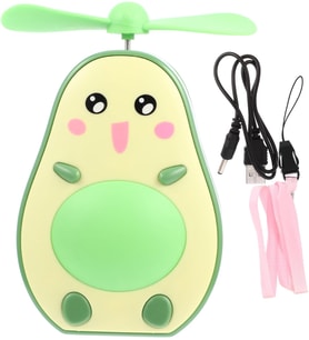 Led Işıklı Makyaj Aynası Mini El Fanı Usb Şarjlı Avakado Figürlü Vantilatör