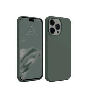 Iphone 15 Kılıf First Silikon - Koyu Yeşil