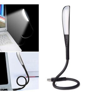 Kompakt USB Siyah 14 Ledli 3 Kademeli Dokunmatik Okuma Lambası