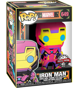 Funko 48846 Marvel Black Lighiron Man Koleksiyon, Renkli Oyuncak Figür