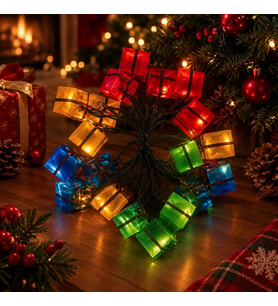 4 Metre 20 Led Pilli 2 Kademeli Yılbaşı Ağacı Süsü Led Işık