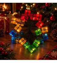 4 Metre 20 Led Pilli 2 Kademeli Yılbaşı Ağacı Süsü Led Işık