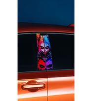 Araç Kapı Direk Kaplama Folyosu Joker Desenli (SAĞ SOL TAKIM) (2 ADET) - 22x50 C (Çok Renkli)
