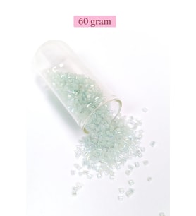 Kesme Cam Boncuk 2mm - 60 Gram - Şeffaf Beyaz - BNC368