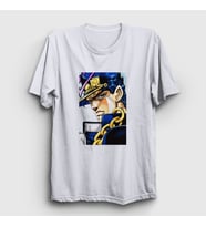 Presmono Unisex Beyaz Jotaro Kujo V2 Anime Jojo T-Shirt 322330tt