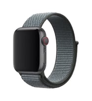 Apple Watch 10/11 42mm-38/40/41mm Kordon Hasır Kordon 2/3/4/5/6/se/7/8/9 (Gri - Ekru)