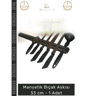 #BıçakAskısı Güçlü Mıknatıslı Duvar Tipi Modern Şık Mutfak Düzenleyici Manyetik Bıçak Askısı 33 Cm -