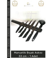 #BıçakAskısı Güçlü Mıknatıslı Duvar Tipi Modern Şık Mutfak Düzenleyici Manyetik Bıçak Askısı 33 Cm -
