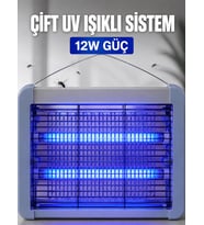 Elektrikli Sinek ve Sivrisinek Öldürücü 12W Çift UV Işıklı Böcek Lambası