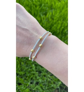 Dorika Boncuk Detaylı İki Zincirli Altın Gümüş Rengi Kombinli Gümüş Bileklik : Gümüş - 17 cm : Gümüş - Altın - 19 cm : Gümüş - 20 cm : Altın - 20 cm : Gümüş - Altın - 20 cm (Gümüş)