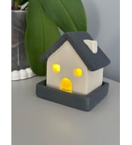 Tütsülük ve Gece Lambası Dekoratif Ev + Ledli Işık