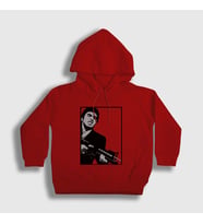Presmono Unisex Çocuk Kırmızı Fire Film Scarface Kapüşonlu Sweatshirt 250762tt