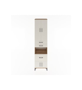 Hyperion Dolap 4 Raflı 3 Çekmeceli 4 Kapaklı 60x44x243 Çam-Aytaşı