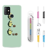 INFINIX Hot 8 9 10 11S Hot 10 Play 10T Kılıf Kablo Koruma Spiral Silikon Avokadolar1352