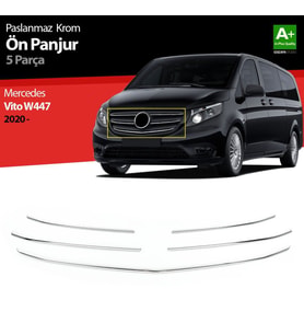 Mercedes Vito Uyumlu W447 Krom Ön Panjur 5 Parça. 2020 Üzeri (Karışık)