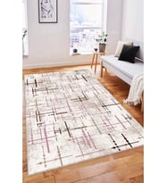 Pembe Vintage Kaymaz Tabanlı Makinede Yıkanabilir Halı MN04 - 100 x 160 cm