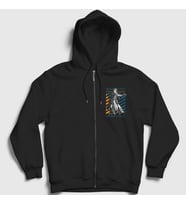 Presmono Unisex Siyah Rudeus Greyrat Mushoku Tensei Fermuarlı Kapüşonlu Sweatshirt 551237tt