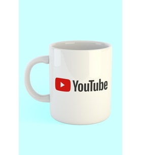 Youtube Logo Baskılı Kahve Kupası