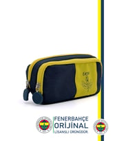 Fenerbahçe Orijinal Kalemlik Sarı Lacivert Çift Gözlü Kalem Kutusu