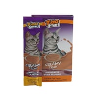 Zoo Smart Tavuk Ciğerli Keçi Sütlü Kedi Ödül Mama 4x15gr (Bej)