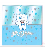 İlk Dişim Peçete 33cm x 33cm, 20 Adet - Mavi (STD)
