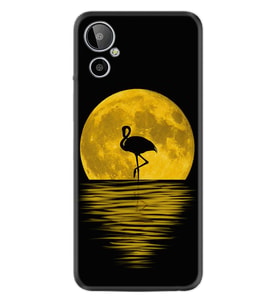 General Mobile GM 23 SE Kılıf Silikon Desen Özel Seri Ay ve Flamingo 1775