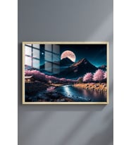Manzara Doğa Çerçeveli Metal Poster Tablo