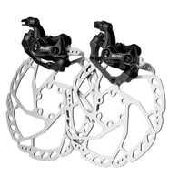 Bisiklet Mekanik Disk Fren Kaliper Seti Kaliper Rotor 160mm 6 Vidalı Balatalı (Siyah)
