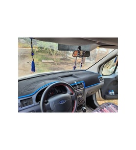 2004-2008 Modellerine Uygun Ford Connect Torpido Koruma Halısı Siyah Kenar Renk Mavi