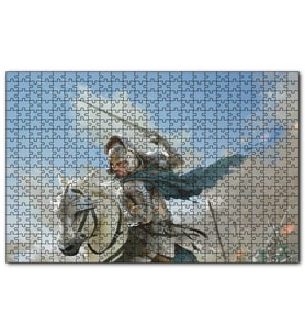 Cakapuzzle Savaş Şovalye At Görseli  Puzzle Yapboz MDF (Ahşap) (120 Parça)
