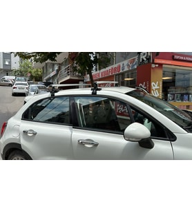 Fiat 500L Alüminyum Oluksuz Tip Port Bagaj Tavan Çıtası Ara Atkı Barı Kapıdan Sıkıştırmalı